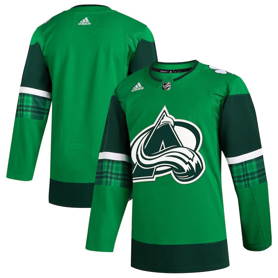 Men Colorado Avalanche adidas Kelly Green 2023 St. Patricks Day Primegreen Authentic NHL Jersey->customized nhl jersey->Custom Jersey